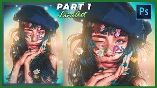 [ Photoshop Tutorial ] How to Create Stunning VEXEL Art Portrait - PART 1 LINEART