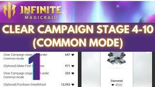 Infinite Magicraid Game | Clear Campaign Stage 4-10 Under Common|Tapjoy Offer | Tips & Tricks