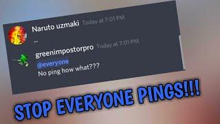 How To Disable Everyone Pings on discord server! || Must Watch 100% Working ||