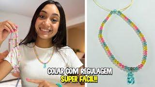 COMO FAZER COLAR DE MIÇANGAS COM REGULAGEM FÁCIL | O MUNDO DE LARISSA