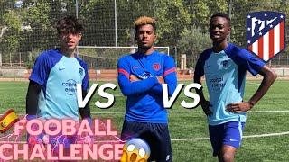 Football Challenge with Hugo Calvo and Taufik Seidu ️- Atlético Madrid Players 