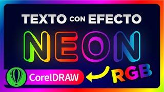 TEXTO con Efecto NEON  RGB en CorelDRAW 2023 ArtiMaña