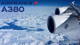  Paris CDG - Los Angeles LAX  Air France Airbus A380, Arctic route [FULL FLIGHT REPORT]