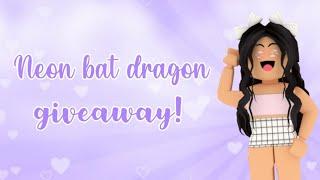 Neon bat dragon giveaway!! (CLOSED WINNER IN PIN COMMENT)