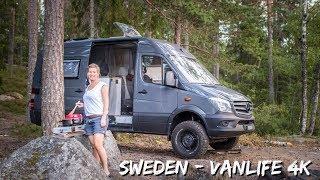 Sweden Van life with a 4x4 MB Sprinter Camper Van 4k   camperX