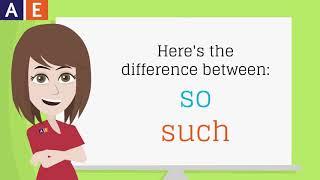 Commonly Confused Words - So and Such