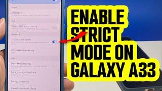 How To Enable Strict Mode On Galaxy A33