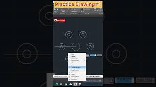 Practice Drawing 1 | Autocad practice drawing | AutoCAD 2D drawing for beginners | @cadartist