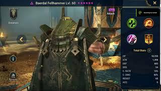 Raid Shadow Legends Hero Showcase Baerdal Fellhammer lv 60