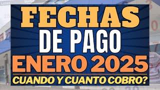 Cuando y Cuanto COBRO en ENERO 2025 Anses  AUMENTO + BONO  | Fechas de Pago y MONTOS EN BRUTO