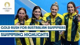 Golds galore for Australia on day 1 of swimming  | Paris 2024 highlights