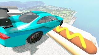 JUMPING & CRASHES OVER HOT DOG #1 - BeamNG.Drive