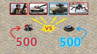 500 stacked - Sentry Gun vs Pillbox - Red Alert 2