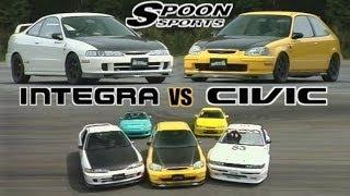 [ENG CC] Tuned NA battle - Spoon Integra R, Spoon Civic, Silvia S13, MX-5, Levin - Tsukuba 1997