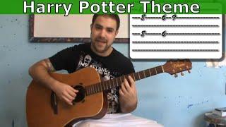 Tutorial: Harry Potter Movie Theme - Fingerstyle Guitar w/ TAB (aka Hedwig's Theme)