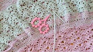 Weaving in ends in a lace shawl