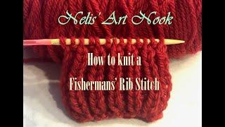 How to easy knit Fisherman's Rib stitch - Continental knitting