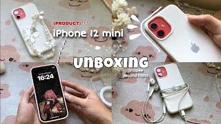 iPhone 12 mini  Unboxing 2hand ｜ aesthetic + camera test, set up, phone case Shopee, accessories