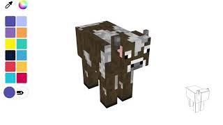 Minecraft in a strawberry cow 