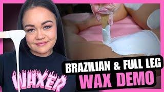 STEP BY STEP Real-Time Brazilian Wax & Full Leg Wax W/ HARD WAX FOR BEGINNERS | BREE MESQUIT