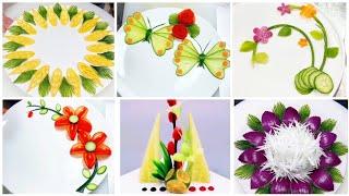 Salad decoration|cucumbercarrot tomatoSalad|Amazing easy ideas