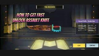 how to get fast assault knife in rank call of duty mobile