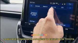 LANGUAGE CONVERSION JAPANESE TO ENGLISH FOR TOYOTA NSZT NSZA NSZN DSZT