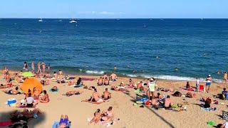 【4K】𝐖𝐀𝐋𝐊  BARCELONA Beach Spain 4k VIDEO Travel vlogger