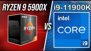 intel Core i9-11900k Vs Ryzen 9-5900X || 12 Game benchmark in 4K