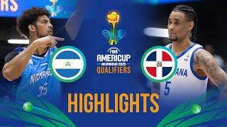 Nicaragua   vs Dominican Republic  | Highlights | FIBA AmeriCup 2025 Qualifiers