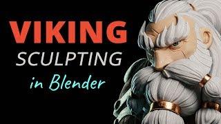 Viking Character Sculpting - Blender Timelapse