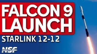 SpaceX Falcon 9 Launches Starlink 12-12