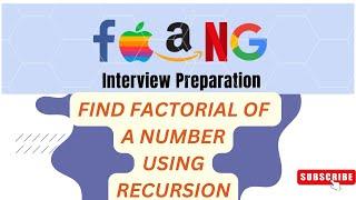 PYTHON PROGRAM TO FIND FACTORIAL OF NUMBER USING RECURSION#python #faangcodinginterviewpreparation