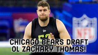 Chicago Bears Draft OL Zachary Thomas In 2022 NFL Draft!