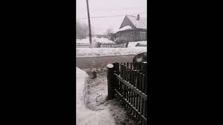 Снежная гроза в Лысьве (Пермский край) 13.04.2020 г.