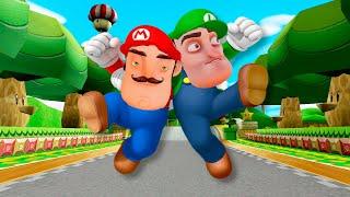 ПРИВЕТ СОСЕД В СУПЕР МАРИО КАРТ!HELLO NEIGHBOR В ГАРРИС МОД!GARRY'S MOD!SUPER MARIO KART!ШОУ ХРИПЛЫХ