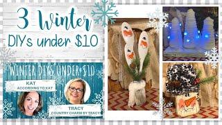 3 Winter DIYs under $10 00 / Dollar Tree DIYS / Collab with According to Kat