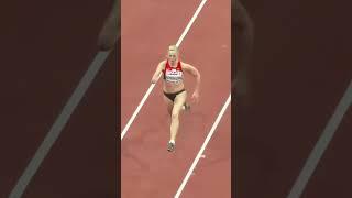 WOW She Ran Fast To Jump  #sports #shorts #trackandfield #femaleathletes