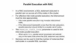 Parallel Execution In an Oracle RAC environment