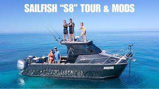 SAILFISH "S8" walk through & Modifications #boatlife The gear on this thing is Crazy!!