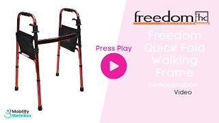 Freedom Quick Fold Walking Frame – Red - Demonstration Video