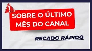 SOBRE O ÚLTIMO MÊS E O FUTURO DO CANAL BUILD & RUN