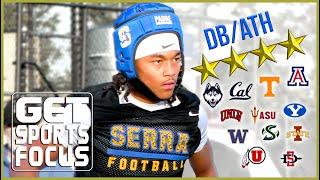 ⭐️⭐️⭐️⭐️ Malakai Taufoou - DB/ATH Serra Padres | GetSportsFocus