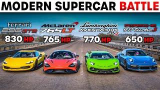 FH5 | Porsche 911 Turbo S VS Lamborghini Aventador SVJ VS McLaren 765LT VS Ferrari 296 GTB | Battle!