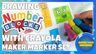 Can I Draw the Numberblocks with Crayola's Custom Marker Maker Set?!