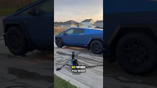 Washing and drying my wrapped Cybertruck is super easy. Check this out  #cybertruck