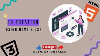 Get READY for 3D Rotation Effects with Pure HTML CSS in 2025!