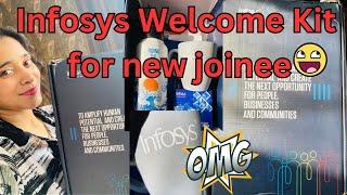 Unboxing my Infosys Welcome Kit | Infosys Hiring 2024 Batch?? #infosys #unboxing #newjob