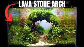 MAKING A CAVE/ARCH OUT OF LAVA ROCK! Epic Aquascape Tutorial