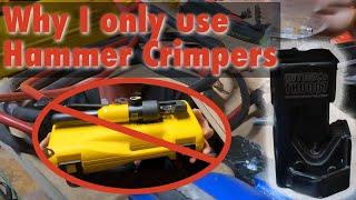 Best way to crimp battery wires.  Easy and cheap way to crimp large wires.